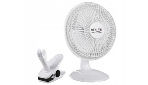 WENTYLATOR WIATRAK BIURKOWY STOJĄCY KLIPS 20CM 2W1