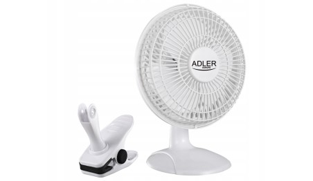WENTYLATOR WIATRAK BIURKOWY STOJĄCY KLIPS 20CM 2W1