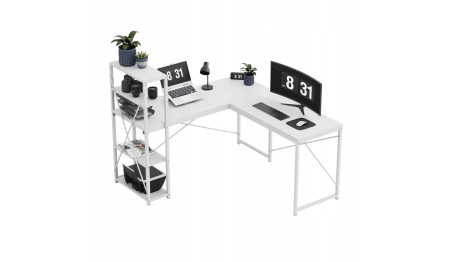 Biurko Narożne z półkami Dwustronne Nowoczesny Stolik biurowy MarkAdler