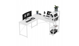 Biurko Narożne z półkami Dwustronne Nowoczesny Stolik biurowy MarkAdler 2