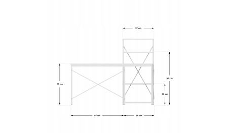 Biurko Narożne z półkami Dwustronne Nowoczesny Stolik biurowy MarkAdler