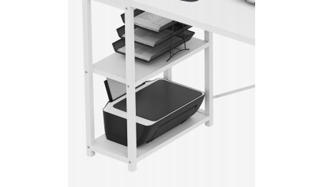 Biurko Narożne z półkami Dwustronne Nowoczesny Stolik biurowy MarkAdler