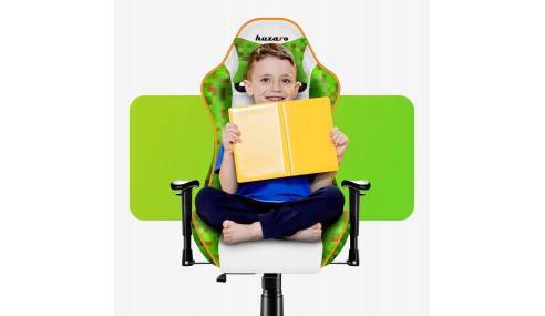 FOTEL GAMINGOWY BIUROWY DLA DZIECKA KRZESŁO GRACZA BIUROWE DZIECIĘCE HUZARO