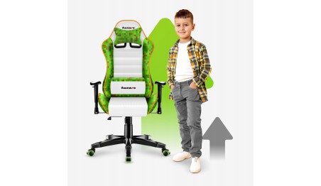 FOTEL GAMINGOWY BIUROWY DLA DZIECKA KRZESŁO GRACZA BIUROWE DZIECIĘCE HUZARO
