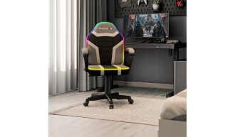 FOTEL GAMINGOWY BIUROWY DZIECIĘCY KRZESŁO GRACZA HUZARO RGB LED + PILOT 2