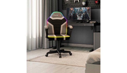 FOTEL GAMINGOWY BIUROWY DZIECIĘCY KRZESŁO GRACZA HUZARO RGB LED + PILOT