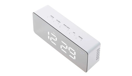 ZEGAR ELEKTRONICZNY BUDZIK TERMOMETR LUSTRO BIAŁY ADLER