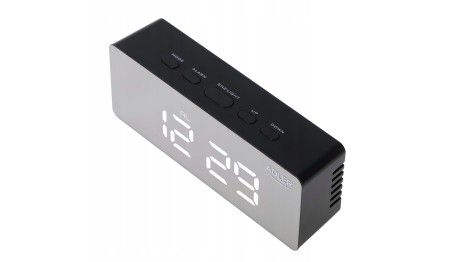 ZEGAR ELEKTRONICZNY BUDZIK TERMOMETR LUSTRO ADLER