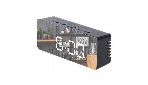 ZEGAR ELEKTRONICZNY BUDZIK TERMOMETR LUSTRO ADLER