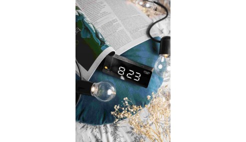 ZEGAR ELEKTRONICZNY BUDZIK TERMOMETR LUSTRO ADLER