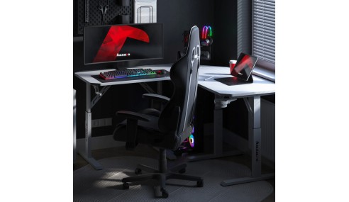 BIURKO GAMINGOWE KOMPUTEROWE NAROŻNE STOLIK GRACZA Z REGULACJĄ WYSOKOŚCI