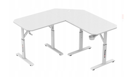 BIURKO GAMINGOWE KOMPUTEROWE NAROŻNE STOLIK GRACZA Z REGULACJĄ WYSOKOŚCI