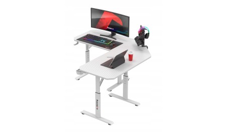 BIURKO GAMINGOWE KOMPUTEROWE NAROŻNE STOLIK GRACZA Z REGULACJĄ WYSOKOŚCI