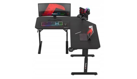 BIURKO GAMINGOWE KOMPUTEROWE NAROŻNE STOLIK GRACZA Z REGULACJĄ WYSOKOŚCI