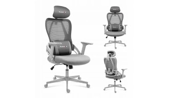 FOTEL GAMINGOWY ERGONOMICZNY KRZESŁO GRACZA KOMPUTEROWE PODNÓŻEK HUZARO