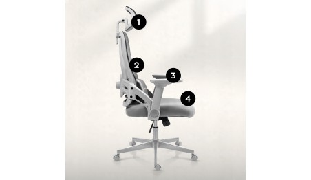 FOTEL GAMINGOWY ERGONOMICZNY KRZESŁO GRACZA KOMPUTEROWE PODNÓŻEK HUZARO