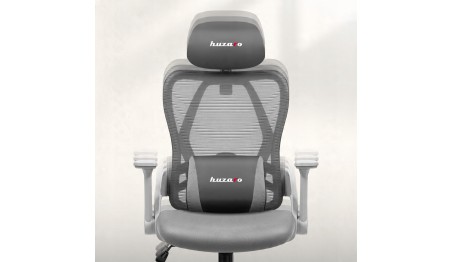 FOTEL GAMINGOWY ERGONOMICZNY KRZESŁO GRACZA KOMPUTEROWE PODNÓŻEK HUZARO