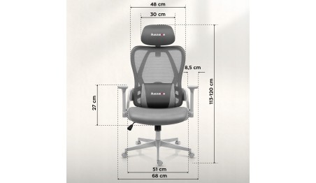 FOTEL GAMINGOWY ERGONOMICZNY KRZESŁO GRACZA KOMPUTEROWE PODNÓŻEK HUZARO