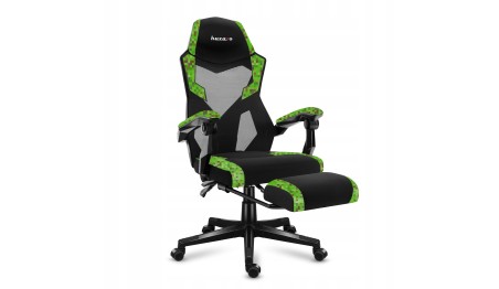 Fotel gamingowy z podnóżkiem do komputera gracza regulowany biurowy Huzaro