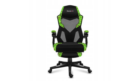 Fotel gamingowy z podnóżkiem do komputera gracza regulowany biurowy Huzaro