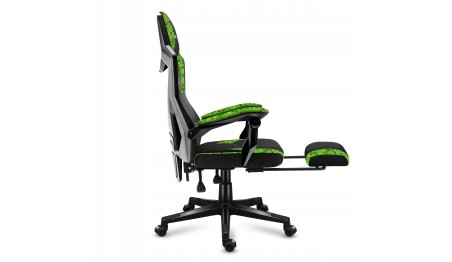 Fotel gamingowy z podnóżkiem do komputera gracza regulowany biurowy Huzaro