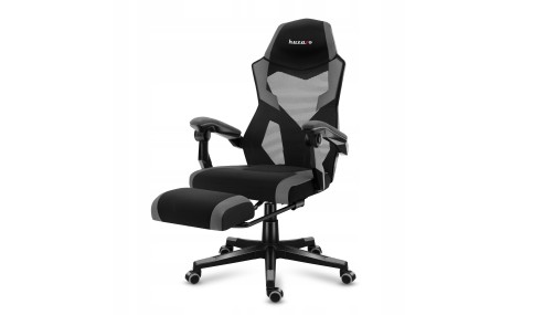 Fotel gamingowy z podnóżkiem do komputera gracza regulowany biurowy Huzaro