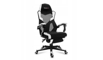 Fotel gamingowy z podnóżkiem do komputera gracza regulowany biurowy Huzaro 2