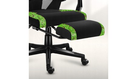 Fotel gamingowy z podnóżkiem do komputera gracza regulowany biurowy Huzaro