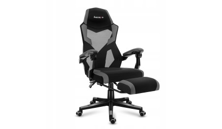 Fotel gamingowy z podnóżkiem do komputera gracza regulowany biurowy Huzaro