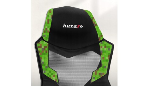 Fotel gamingowy z podnóżkiem do komputera gracza regulowany biurowy Huzaro