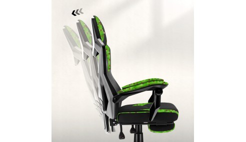 Fotel gamingowy z podnóżkiem do komputera gracza regulowany biurowy Huzaro