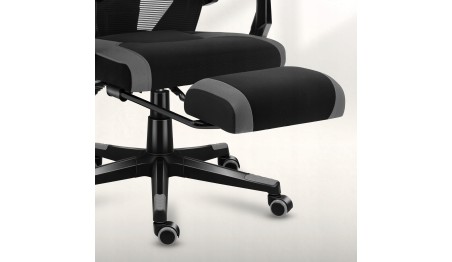 Fotel gamingowy z podnóżkiem do komputera gracza regulowany biurowy Huzaro