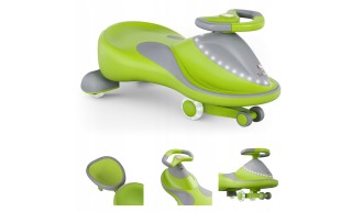 JEŹDZIK GRAWITACYJNY DLA DZIECI MUZYKA KÓŁKA LED AUTO PCHACZ + PRZYCZEPKA