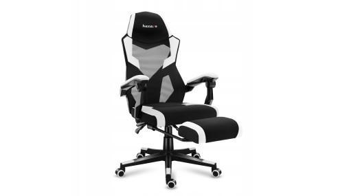 Fotel gamingowy z podnóżkiem do komputera gracza regulowany biurowy Huzaro