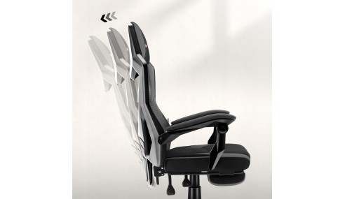 Fotel gamingowy z podnóżkiem do komputera gracza regulowany biurowy Huzaro