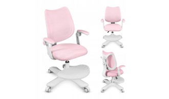 Fotel ergonomiczny dla dzieci biurowy obrotowy Krzesło dziecięce Podnóżek