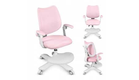 Fotel ergonomiczny dla dzieci biurowy obrotowy Krzesło dziecięce Podnóżek