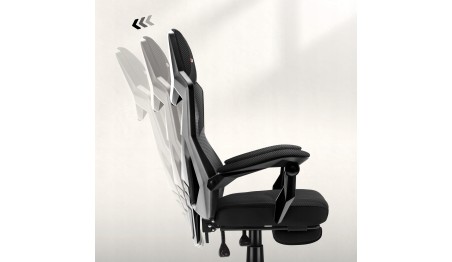 Fotel gamingowy z podnóżkiem do komputera gracza regulowany biurowy Huzaro