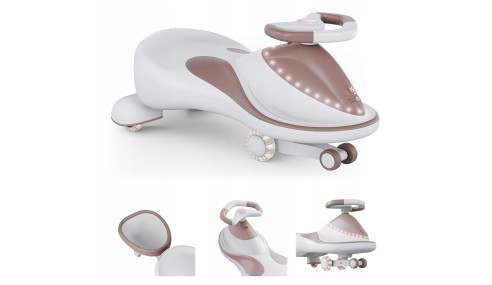 JEŹDZIK GRAWITACYJNY DLA DZIECI MUZYKA KÓŁKA LED AUTO PCHACZ + PRZYCZEPKA