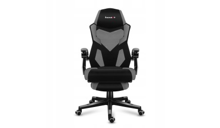 Fotel gamingowy z podnóżkiem do komputera gracza regulowany biurowy Huzaro