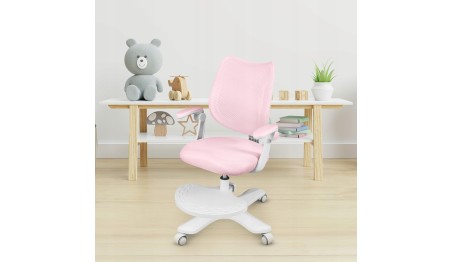 Fotel ergonomiczny dla dzieci biurowy obrotowy Krzesło dziecięce Podnóżek