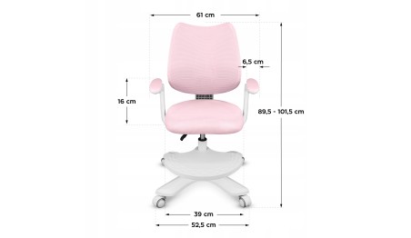 Fotel ergonomiczny dla dzieci biurowy obrotowy Krzesło dziecięce Podnóżek