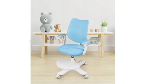Fotel ergonomiczny dla dzieci biurowy obrotowy Krzesło dziecięce Podnóżek