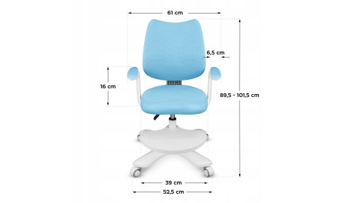 Fotel ergonomiczny dla dzieci biurowy obrotowy Krzesło dziecięce Podnóżek