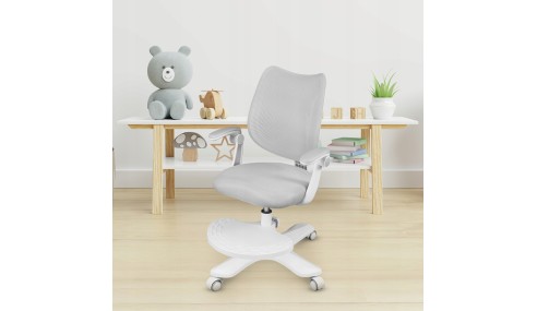 Fotel ergonomiczny dla dzieci biurowy obrotowy Krzesło dziecięce Podnóżek