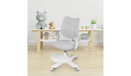 Fotel ergonomiczny dla dzieci biurowy obrotowy Krzesło dziecięce Podnóżek