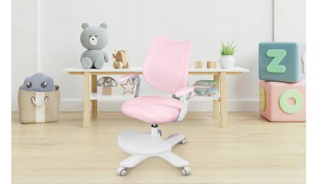 Fotel ergonomiczny dla dzieci biurowy obrotowy Krzesło dziecięce Podnóżek