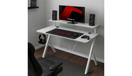 Biurko Gamingowe Ergonomiczne Komputerowe z Półką Stolik Biurowy Huzaro