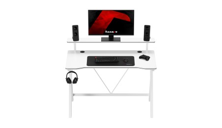 Biurko Gamingowe Ergonomiczne Komputerowe z Półką Stolik Biurowy Huzaro