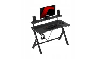 Biurko Gamingowe Ergonomiczne Komputerowe z Półką Stolik Biurowy Huzaro 2